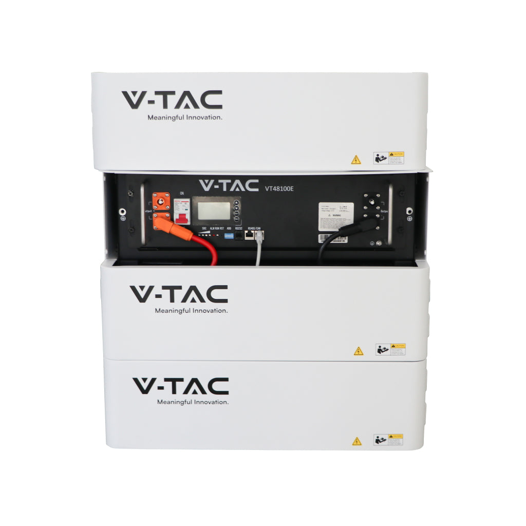 V-TAC Batteria di Accumulo 5.12kWh al Litio-Ferro-Fosfato LiFePO4 BMS Integrato Modulo da Rack per Inverter Fotovoltaici CEI 0-21 51.2V 100Ah Garanzia 10 Anni V-TAC Batteria di Accumulo 5.12kWh al Litio-Ferro-Fosfato LiFePO4 BMS Integrato Modulo da Rack per Inverter Fotovoltaici CEI 0-21 51.2V 100Ah Garanzia 10 Anni